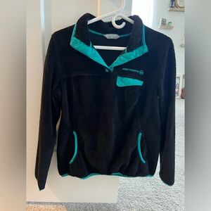 Free Country Black and Teal Fleece Pullover